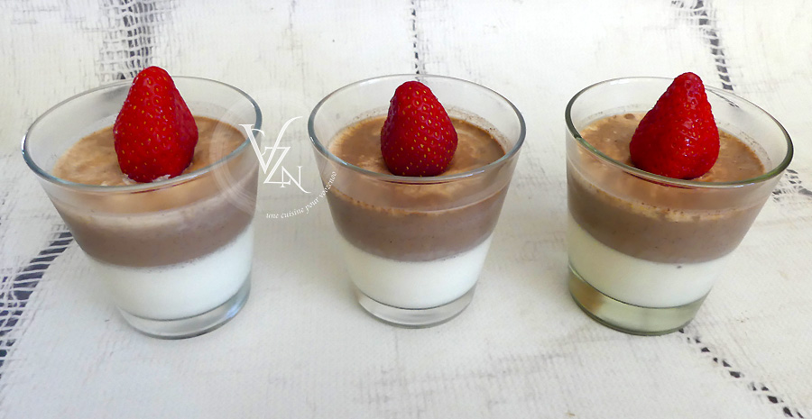 Panna cotta vanille et chocolat slider