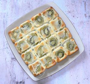 Gâteau aux kiwis presentation