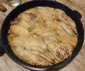 Poêlée d'endives crémeuses aux champignons fin