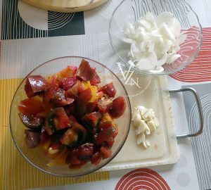 Chakchouka aux œufs et frites étape1