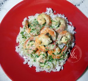 Gambas flambées au Pastis fin2