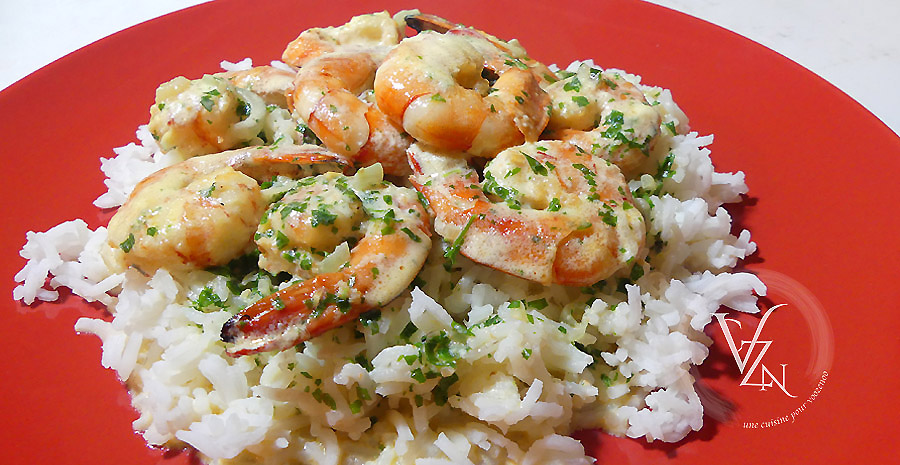 Gambas flambées au Pastis slider