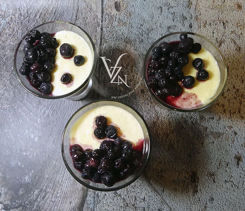 Tiramisu aux myrtilles et céréales fin