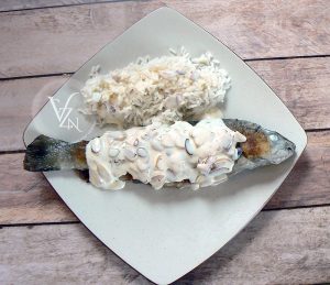 Truites aux amandes à la crème presentation