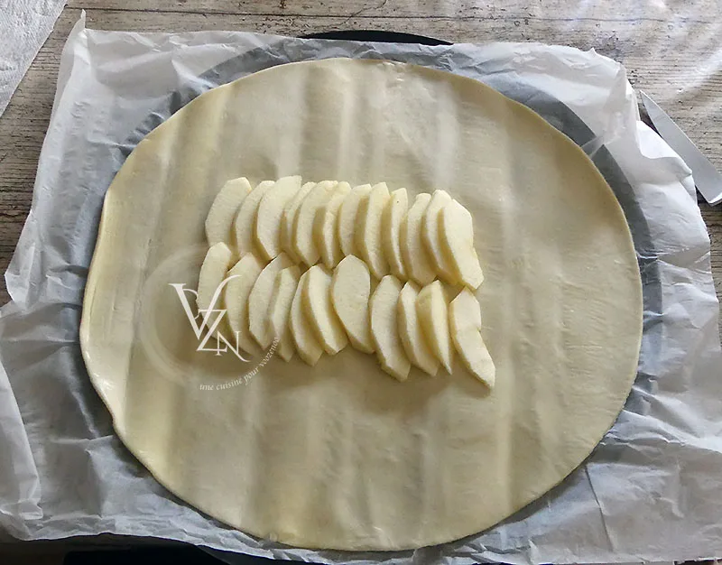 Feuilleté aux pommes et tablette de chocolat noir étape1