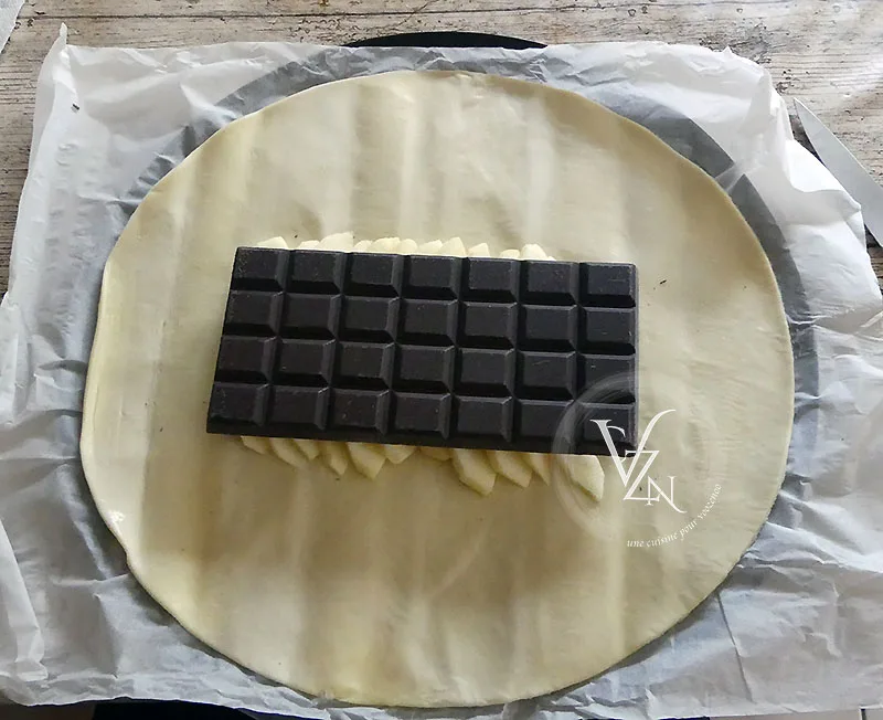 Feuilleté aux pommes et tablette de chocolat noir étape2