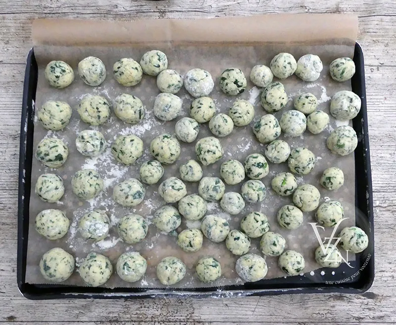 Gnocchis aux épinards, parmesan et beurre de sauge étape5