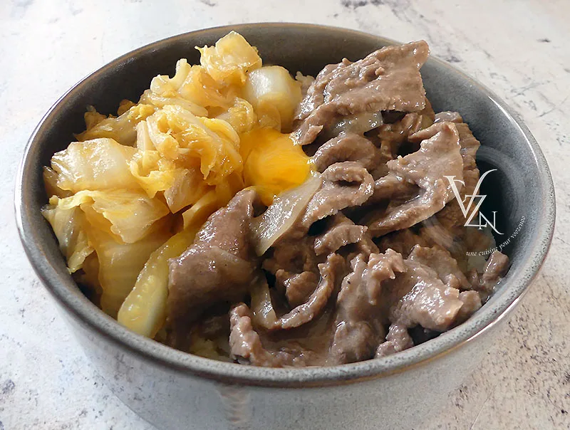 Bœuf aux oignons façon Gyudon - Japon fin
