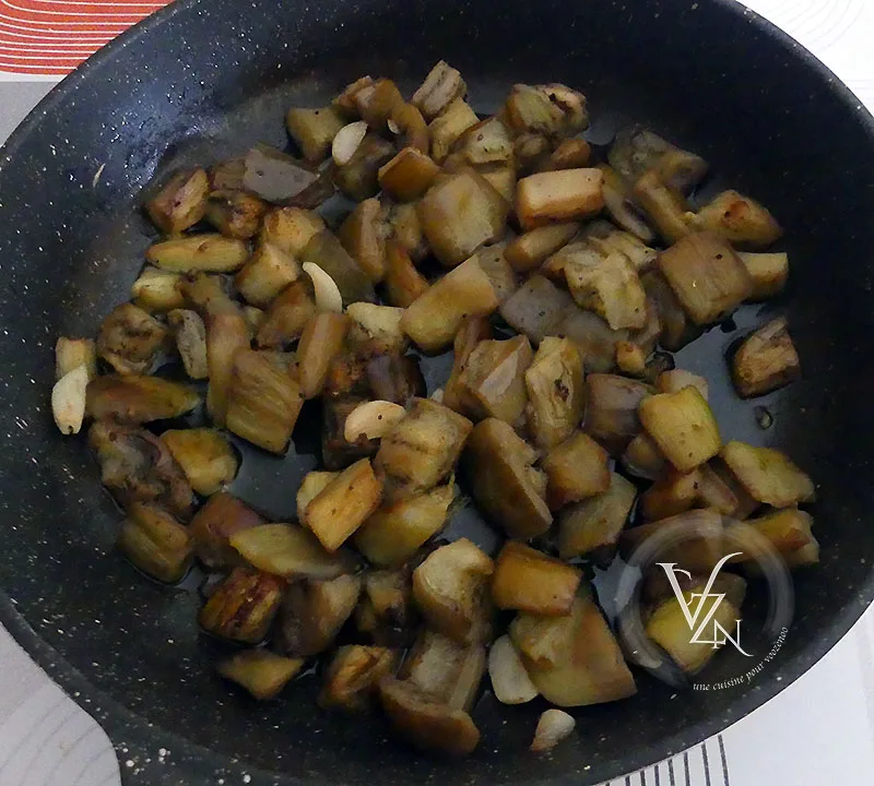 Salade de coco de Paimpol aux aubergines étape4