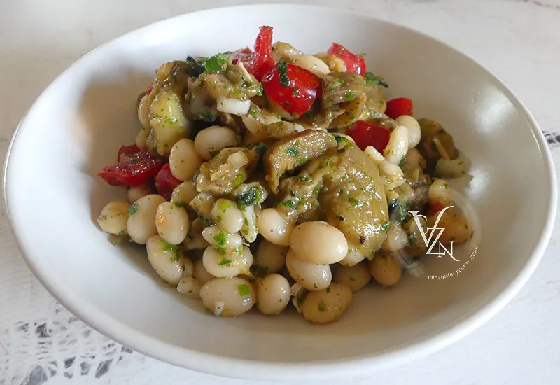 Salade de coco de Paimpol aux aubergines fin3