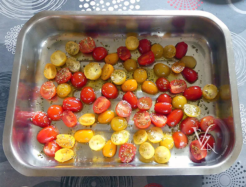 Poêlée d'orzo aux gambas et tomates rôties étape3